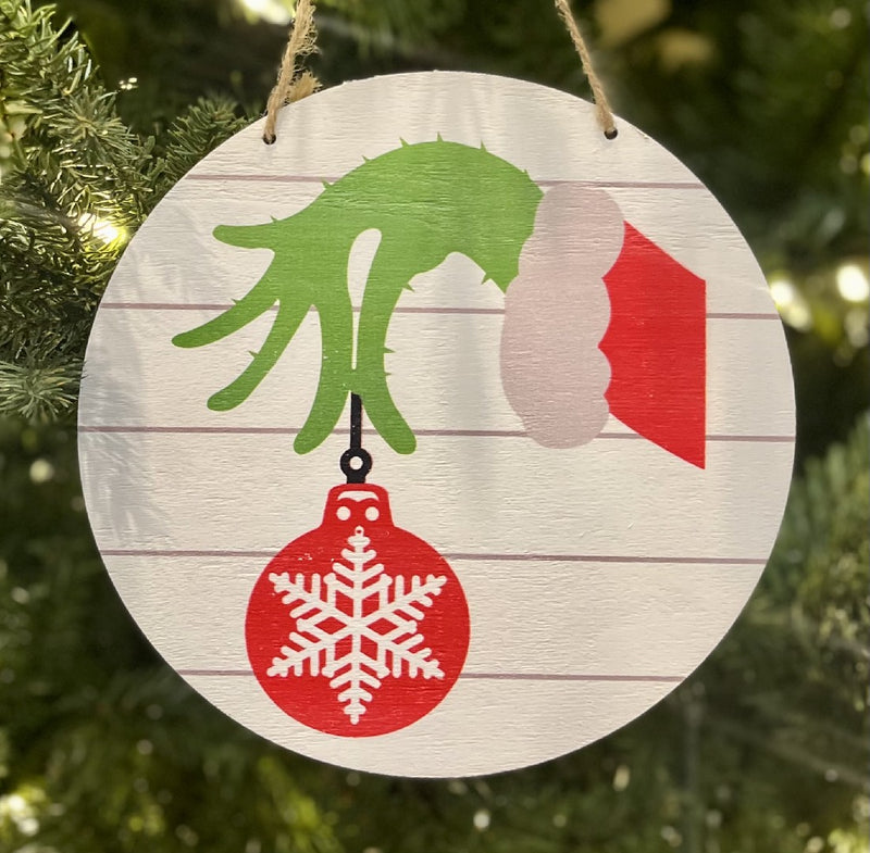 GRINCH HAND HANGING ORNAMENT MG028