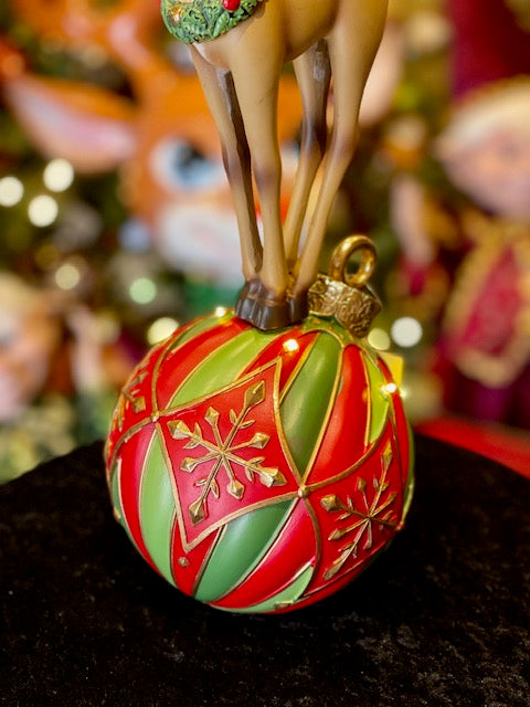 REINDEER BAUBLE LED MT059