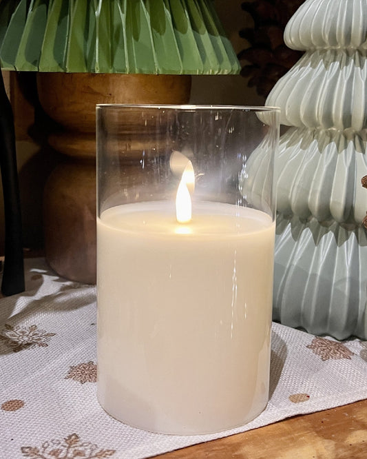 LED CANDLE IN GLASS CYLINDER DCT005