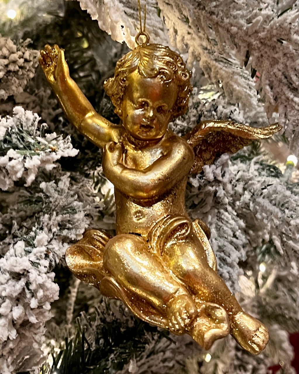 GOLD CHERUB HANGING B RTM715