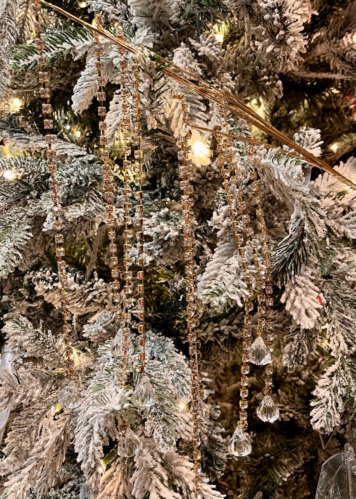 63 CM CHAMPAGNE CRYSTAL AND GEM BRANCH EXK013