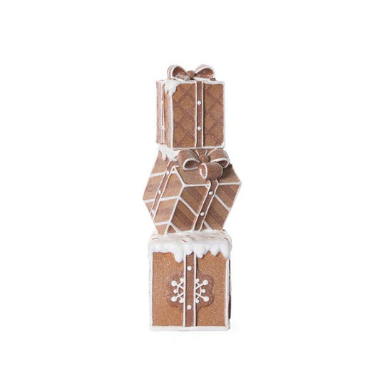 36 CM PIPED GINGERBREAD PRESENT STACK ECS014