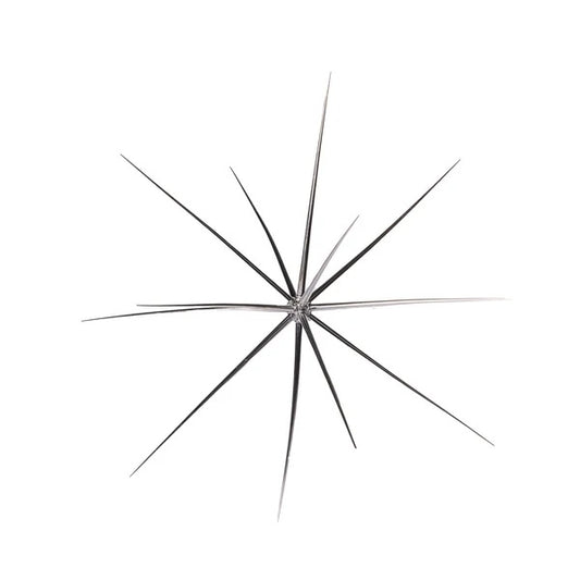 LARGE METALLIC SILVER STARBURST ORNAMENT ECQ004