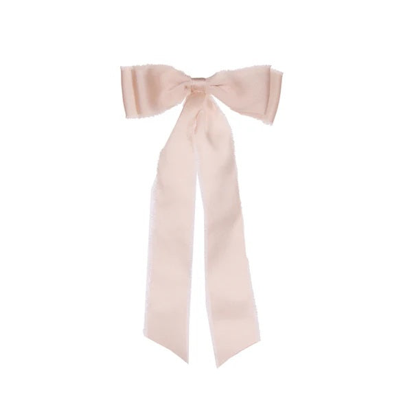 6 PACK CHAMPAGNE RAW SATIN BOWS ECX008