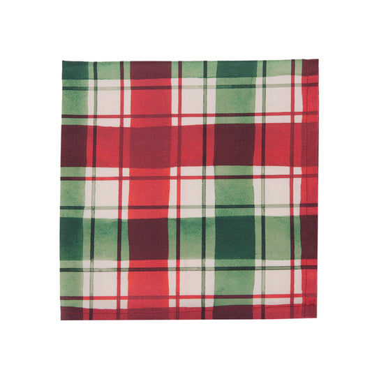SET/4 TRADITIONAL TARTAN COTTON NAPKINS EXN028