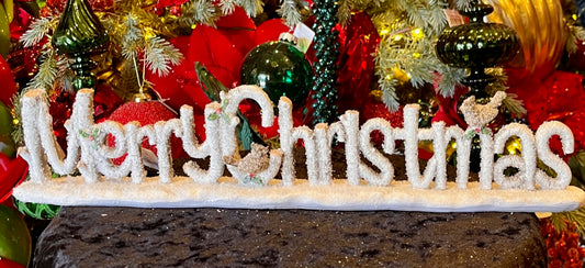 41 CM BIRCH MERRY CHRISTMAS SIGN EXX013