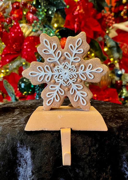 INTRICATE GINGERBREAD SNOWFLAKE STOCKING HOLDER EXX026B