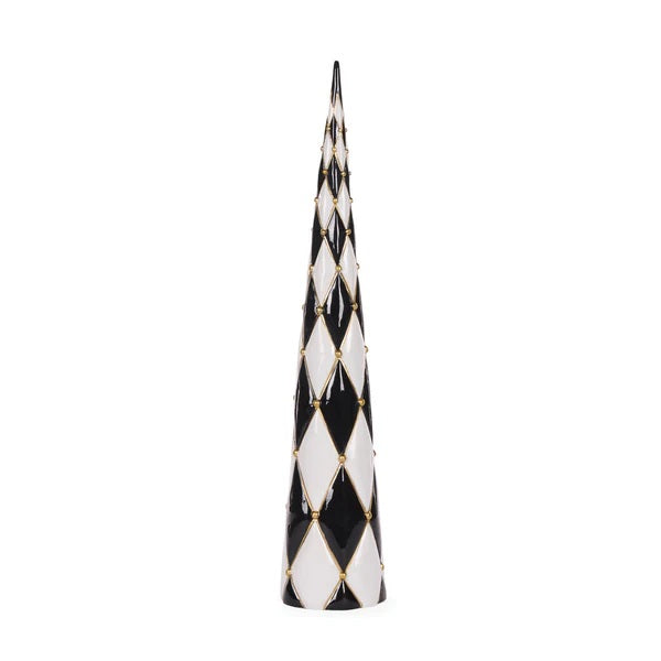 50.5 CM QUILTED HARLEQUIN CONE TREE EXX031