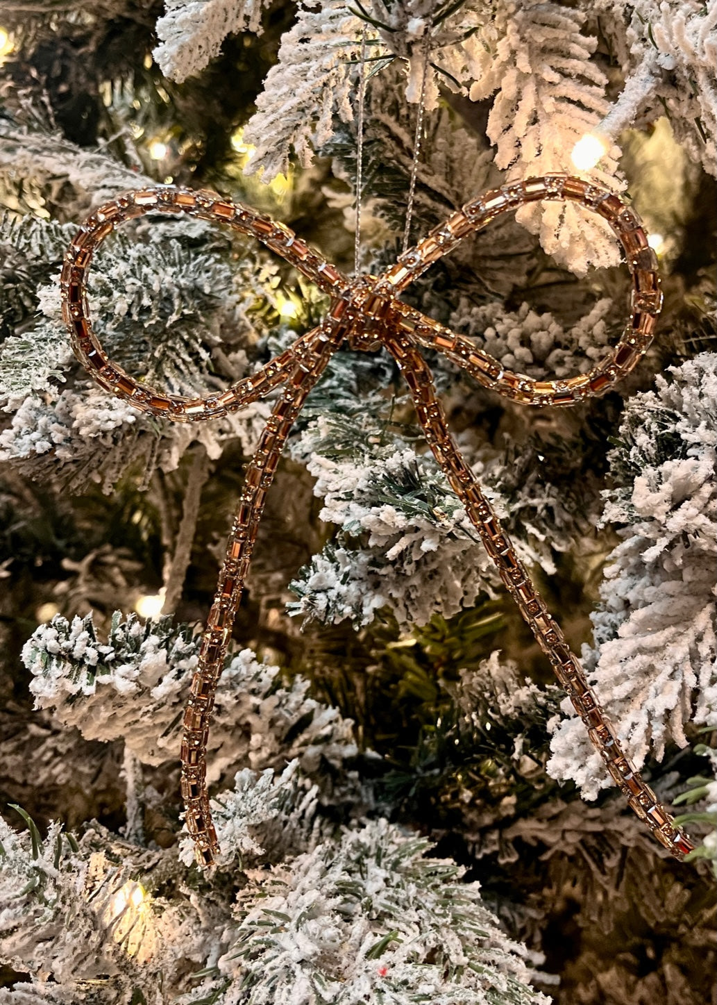 GOLD BEADED BOW ORNAMENT ECL004