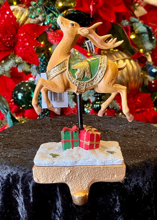 GALLOPING REINDEER STOCKING HOLDER EXV010D