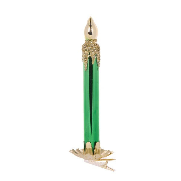 VINTAGE GREEN CLIP CANDLE ECI162