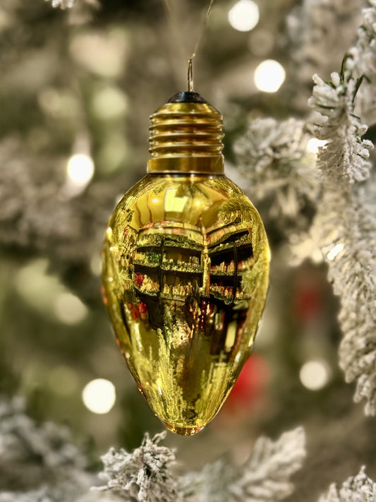 RETRO GOLD BULB ORNAMENT ECI182
