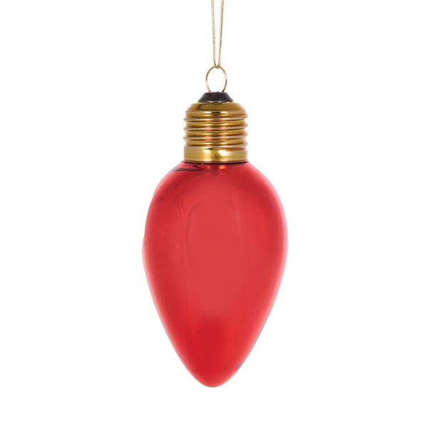 RETRO RED BULB ORNAMENT ECI186