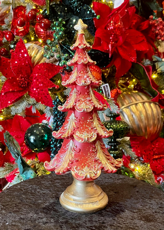 30.5 CM RED LAYERED TREE EXJ024