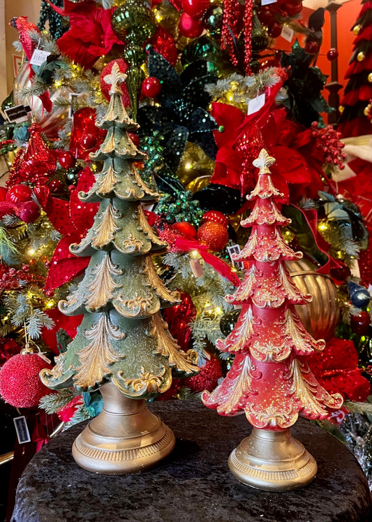 30.5 CM RED LAYERED TREE EXJ024