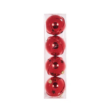 4 PACK HIGH SHINE RED BELLS