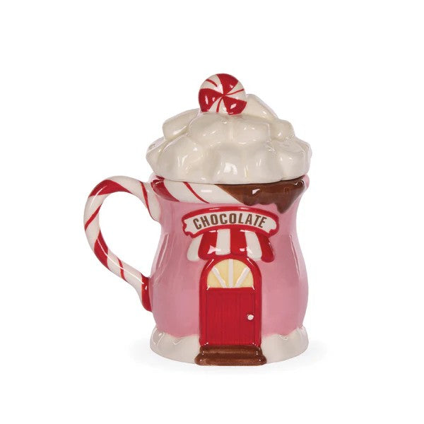 HOT CHOCOLATE STORE LIDDED MUG ECA168