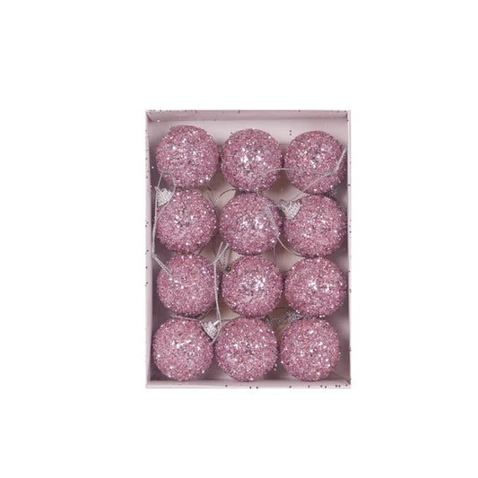 MINI PINK SUGAR BAUBLES 12 PK EXZ017