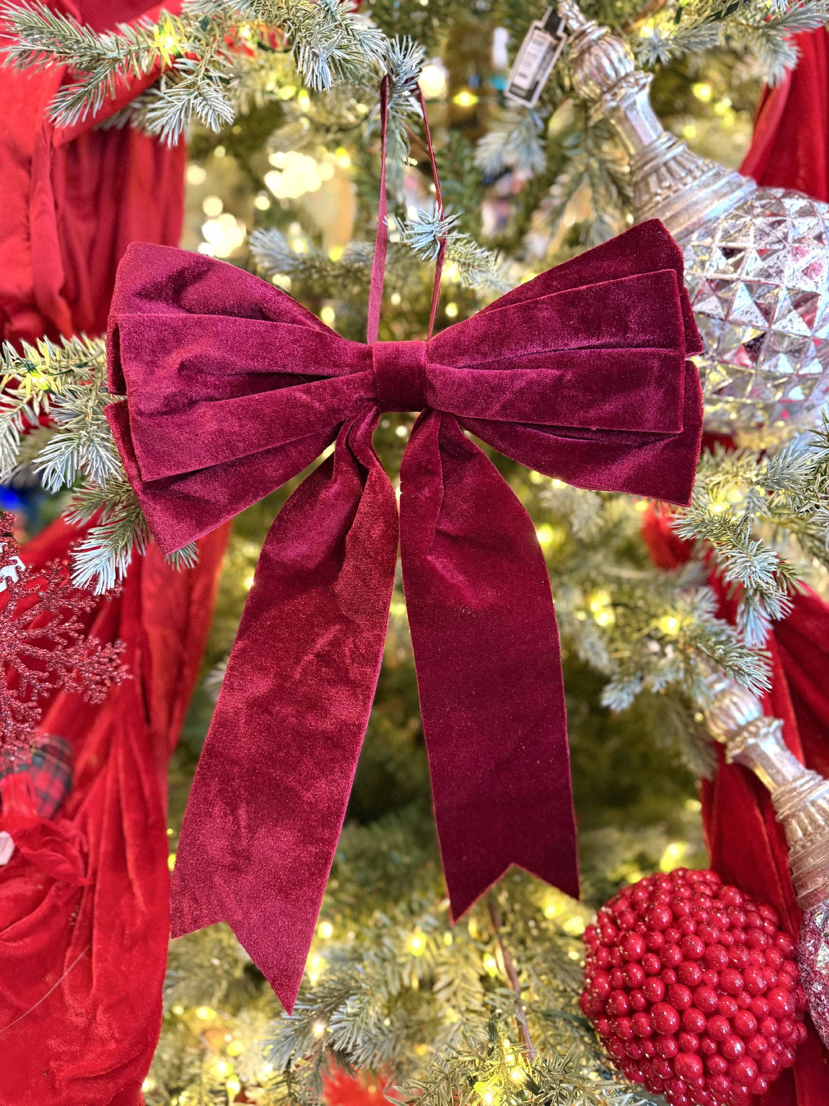 CLASSIC BURGUNDY BOW HANGING FCJ078