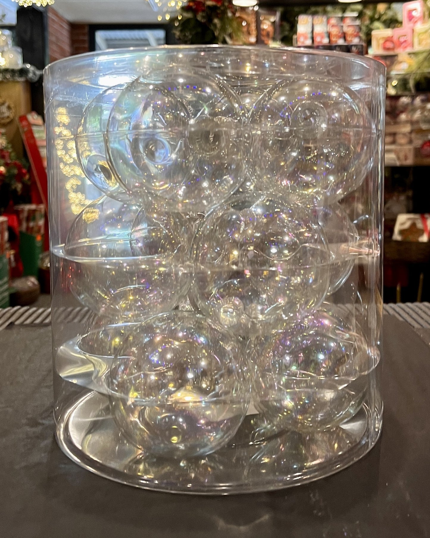 12 PACK IRIDESCENT GLASS BALL RHAN014