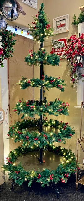 CHRISTMAS TREE 5 TIER LED GREEN FIR TREE (PICK UP IN STORE ONLY)