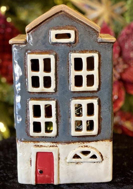 ALSACE TEA LIGHT NORDIC NAVY HOUSE YA0056