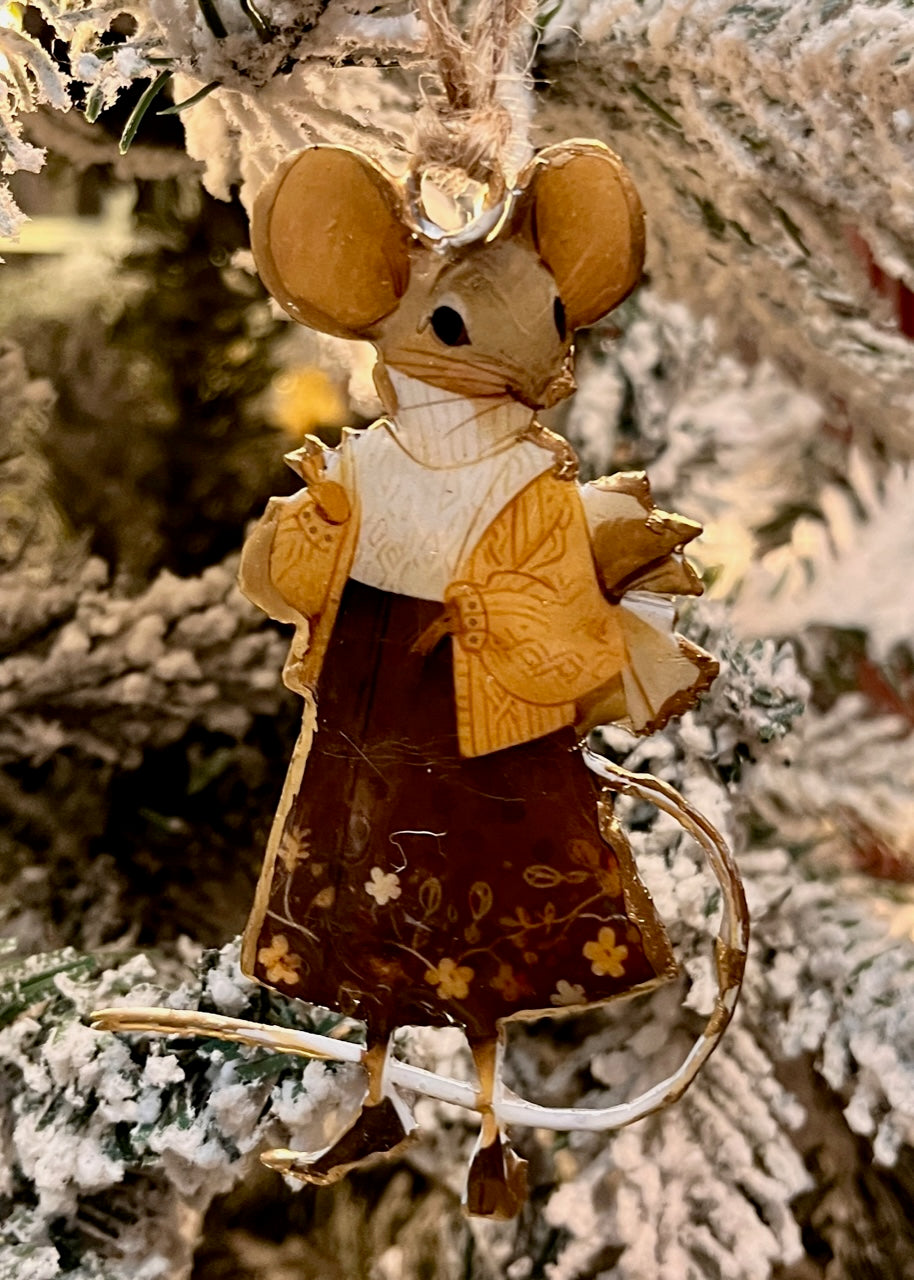 Beatrice Ochre Hanging Mouse LT0158