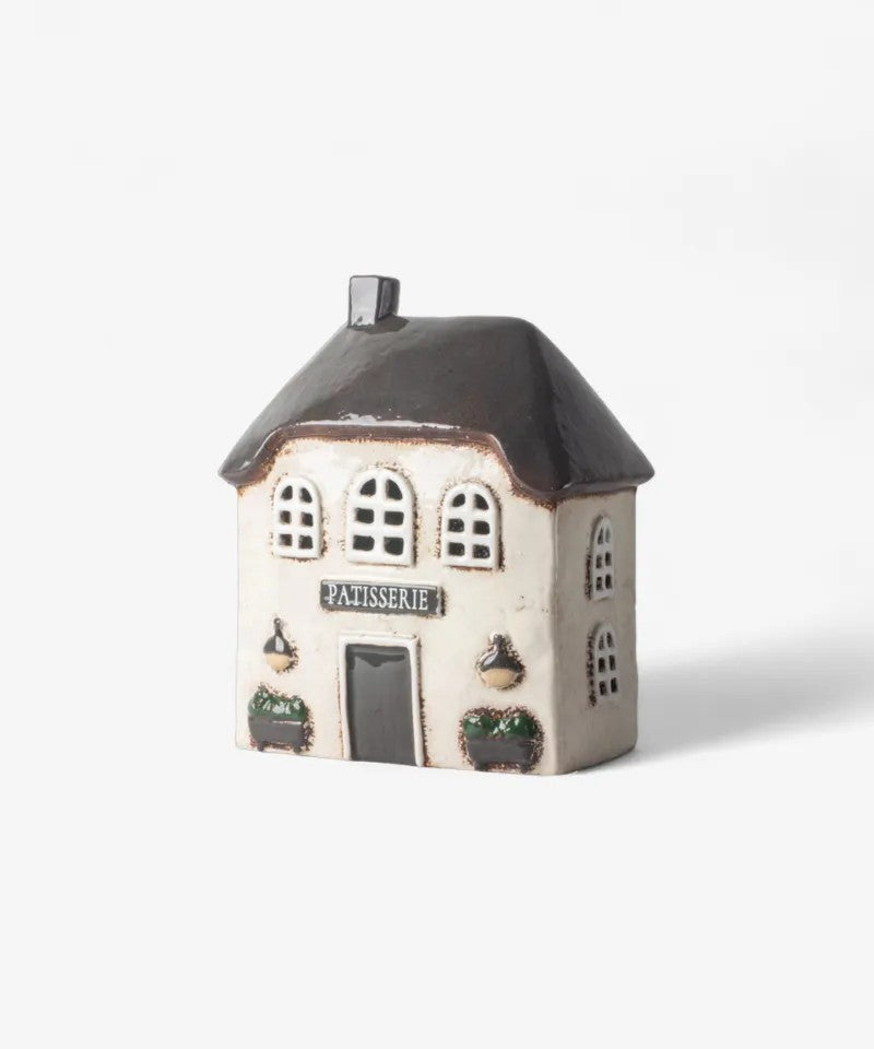 STONEWARE VILLAGE TEALIGHT HOUSE - THE VILLAGE PATISSERIE YA0090