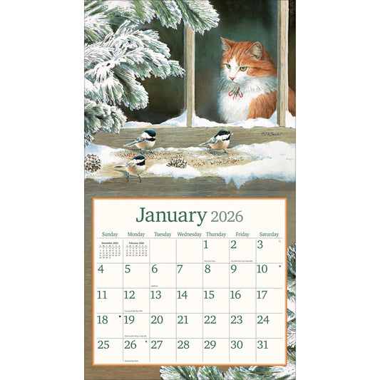 LANG CALENDAR 2026 - CATS IN THE COUNTRY