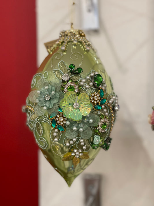 MARK ROBERTS KING'S JEWELS GREEN 7 INCH FINIAL 36-54356