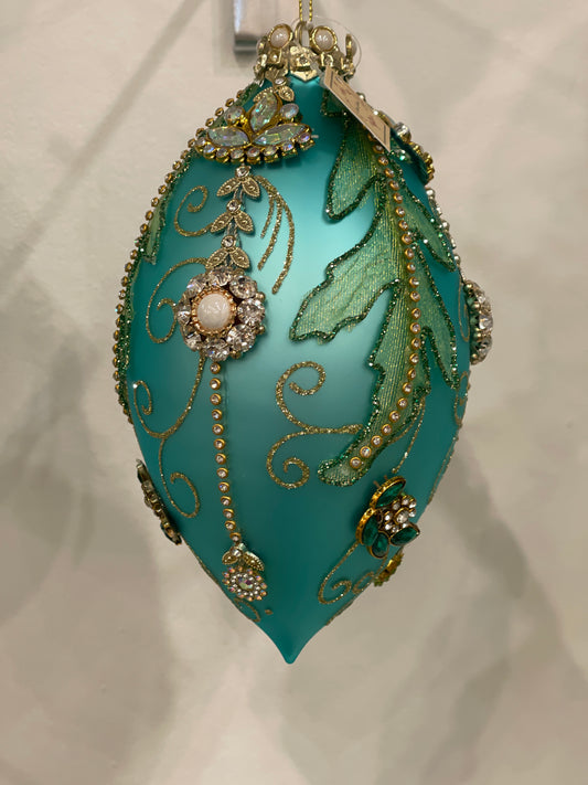 MARK ROBERTS KING'S JEWEL TURQUOISE FINIAL HANGING ORNAMENT 36-54360