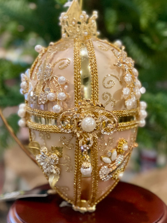 MARK ROBERTS FABERGE JEWEL MULTI 7 INCH EGG ORNAMENT 36-54348