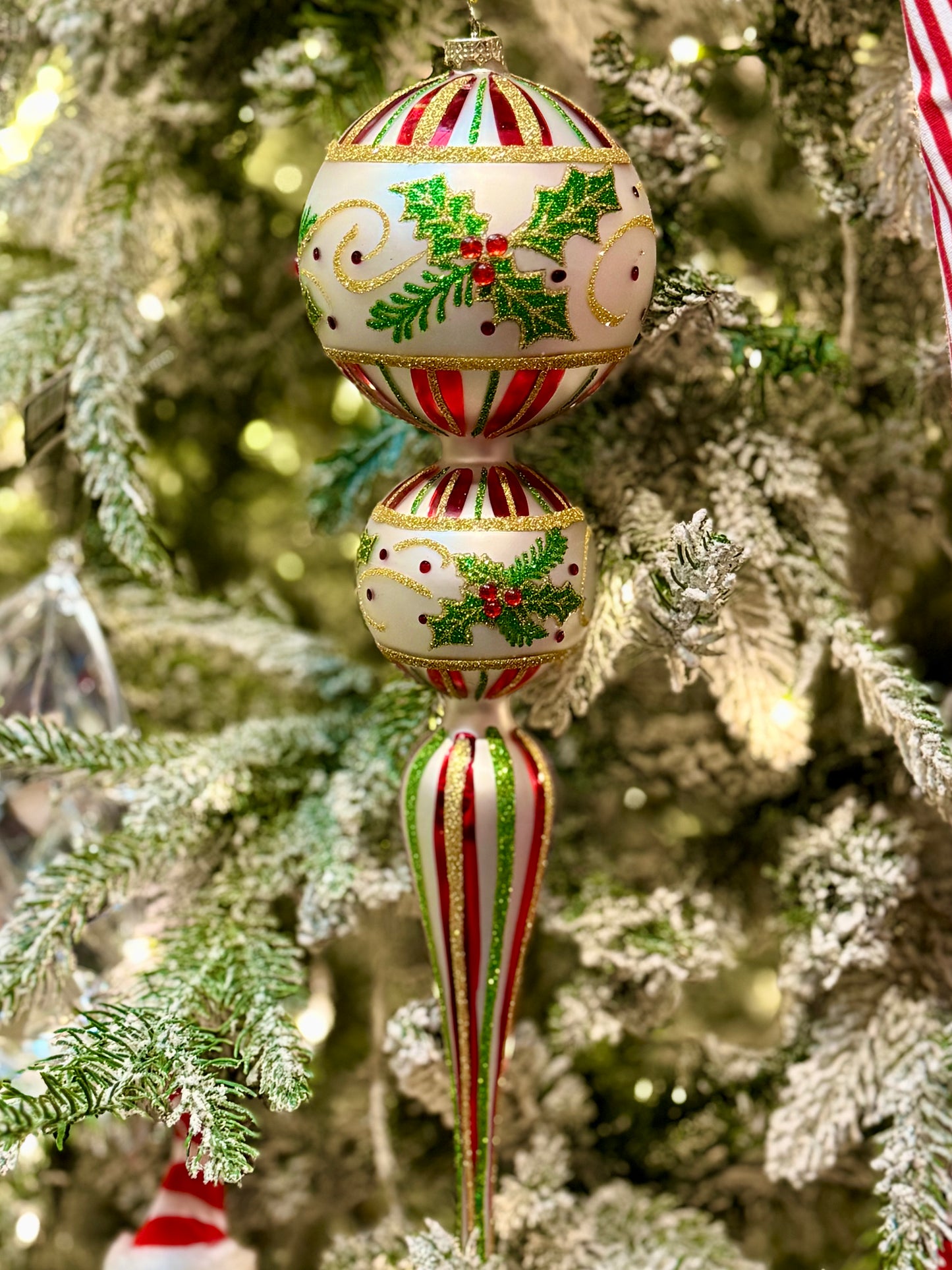 Holly Leaf Finial Ornament 4424545