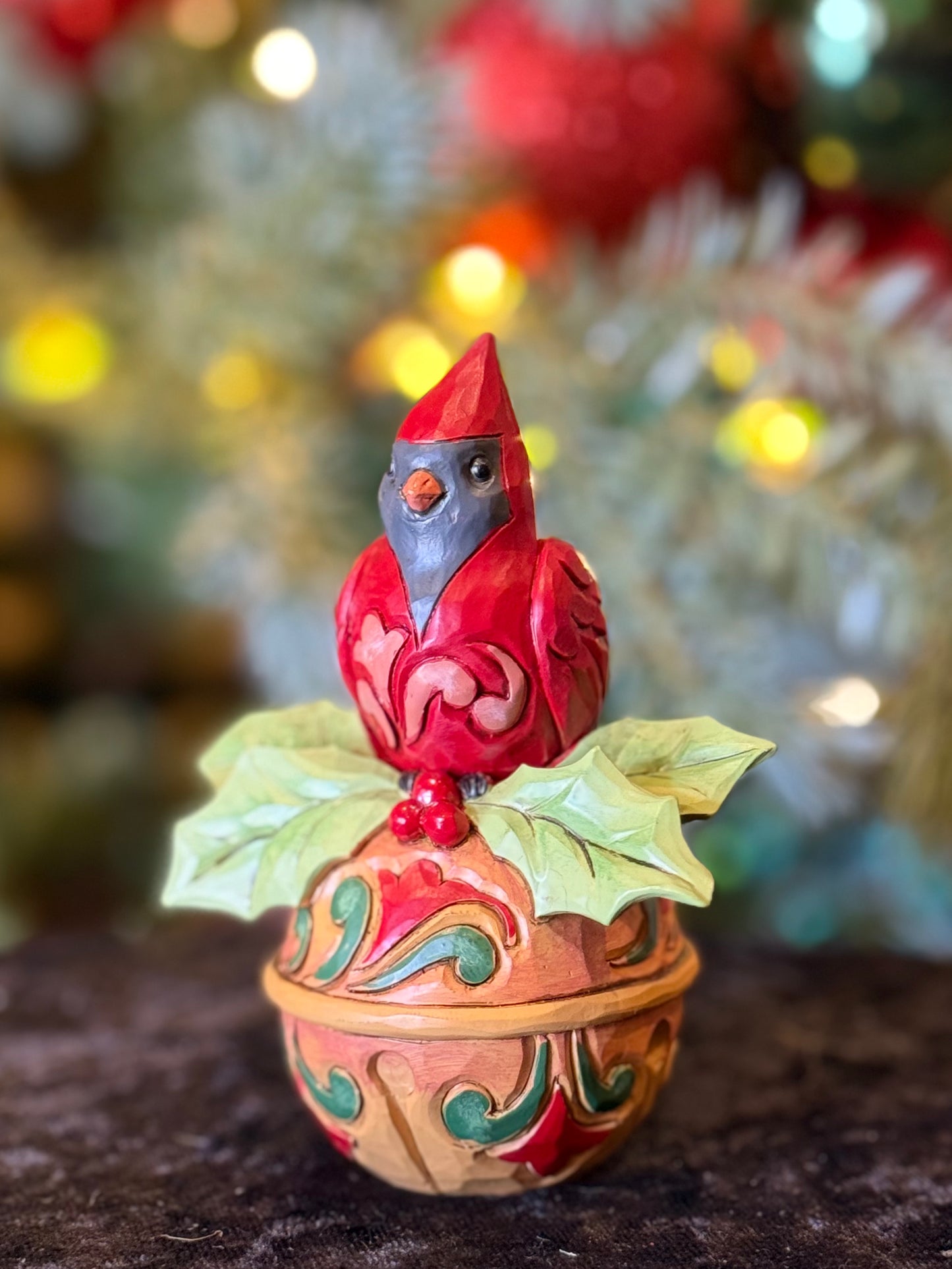 JIM SHORE HWC - MINI CARDINAL ON BELL 6017279