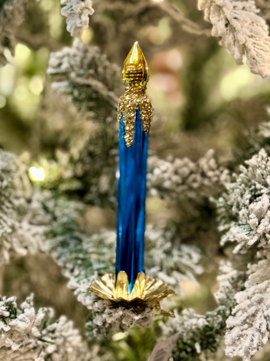 VINTAGE BLUE CLIP CANDLE ECI164