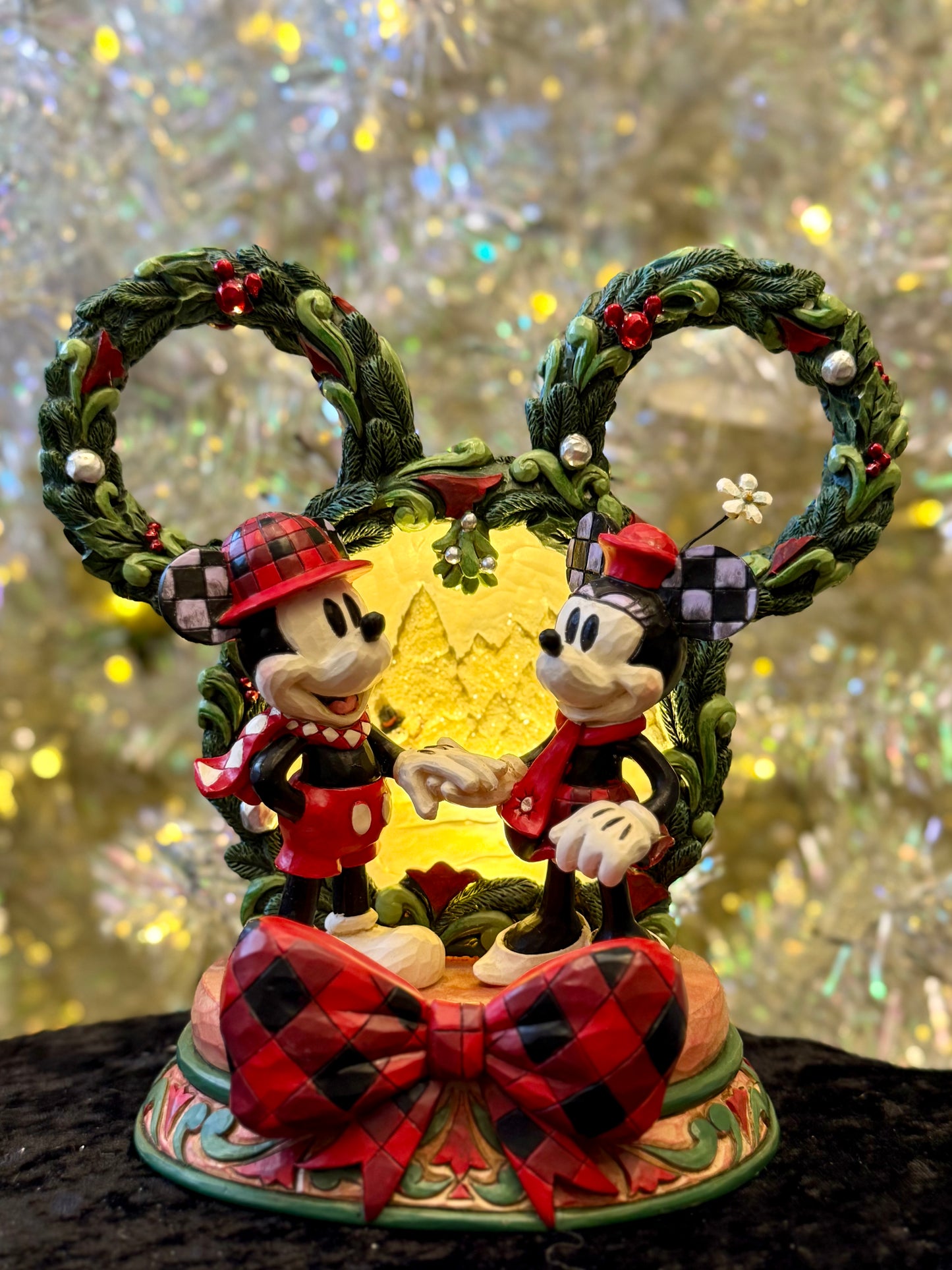 JIM SHORE DISNEY TRADITIONS MICKEY & MINI LED DIORAMA 6016880