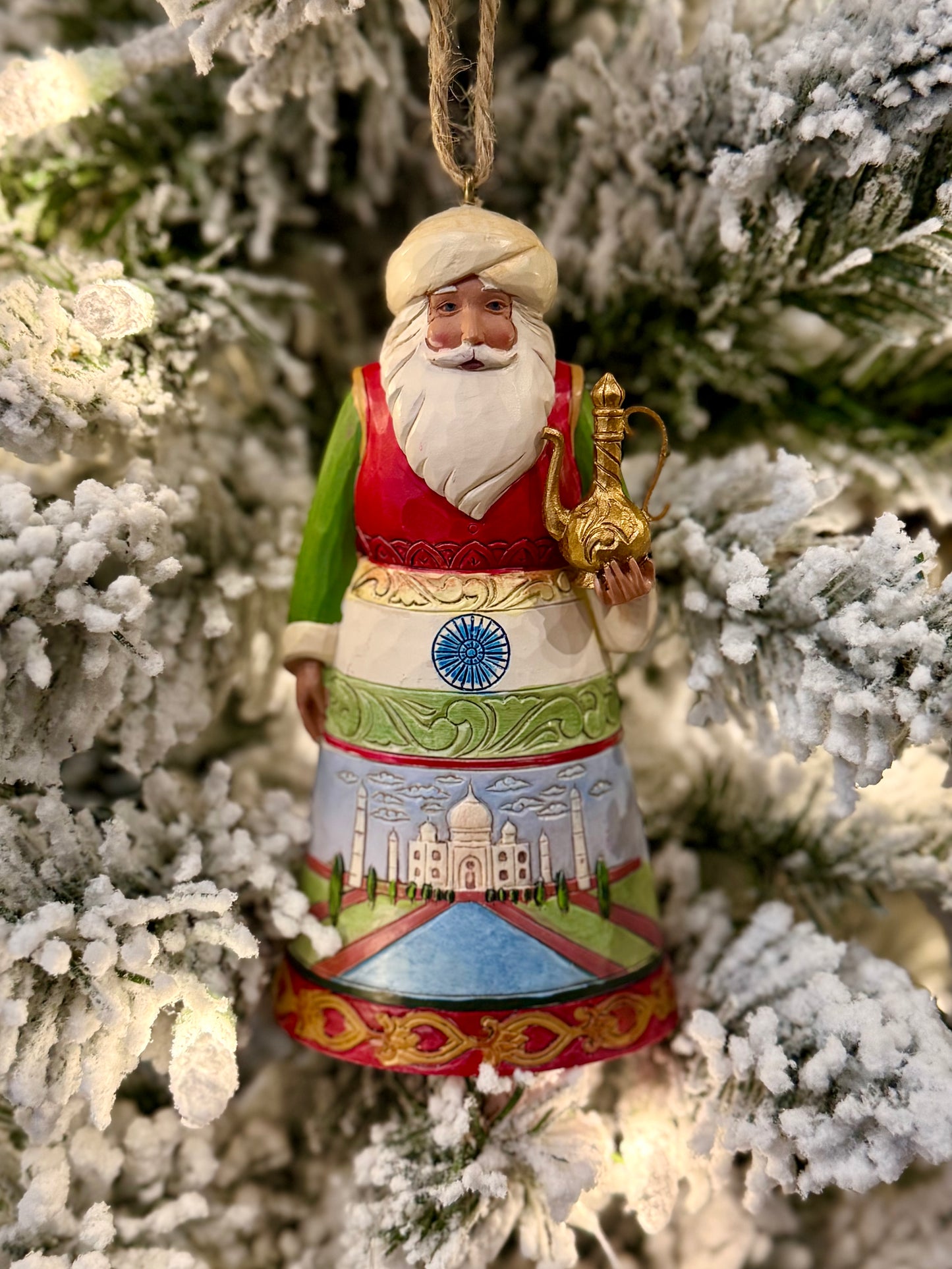 JIM SHORE HWC - INDIAN SANTA HANGING ORNAMENT 6017312