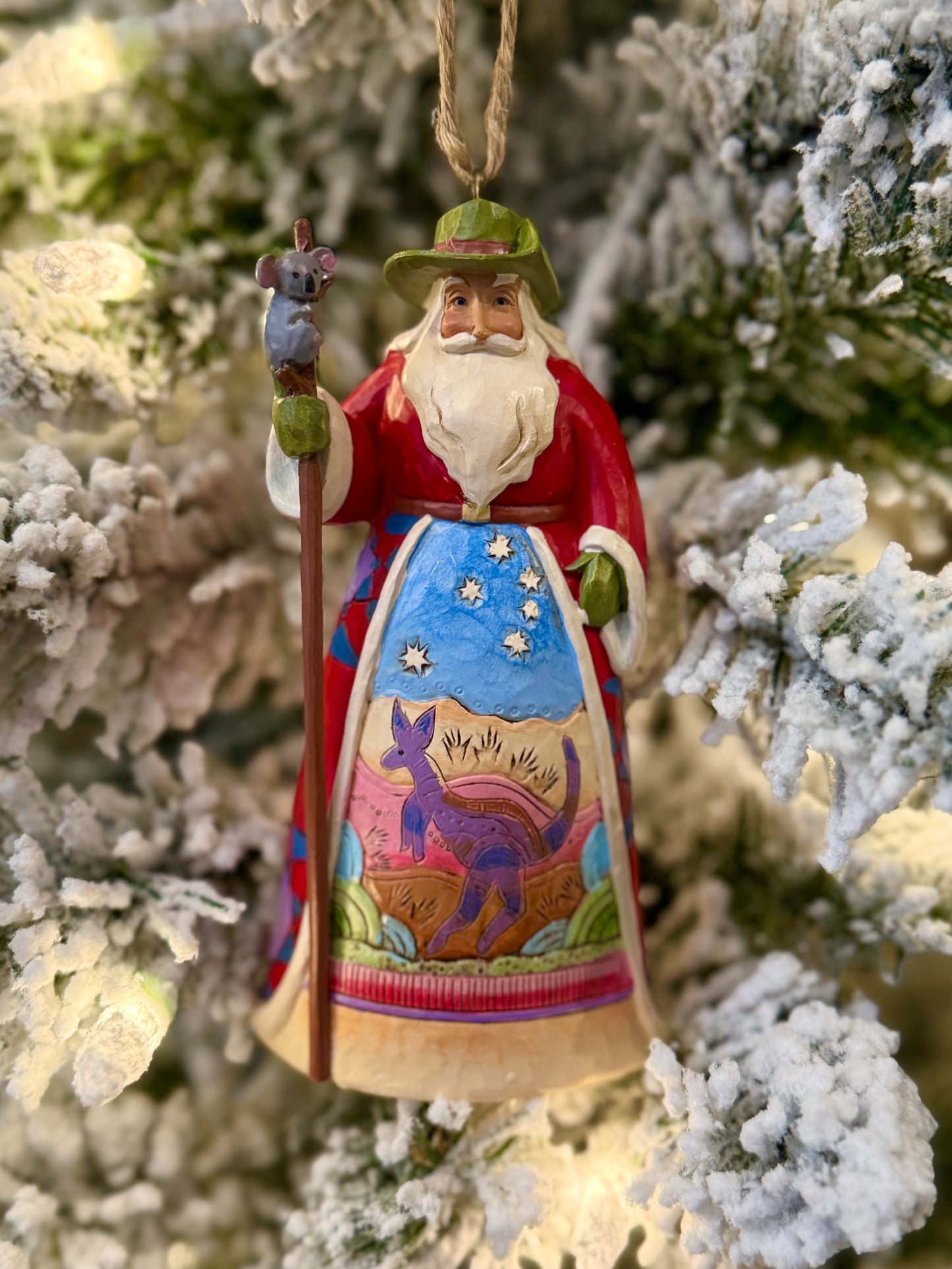 JIM SHORE HEARTWOOD CREEK AUSTRALIAN SANTA ORNAMENT 4041113