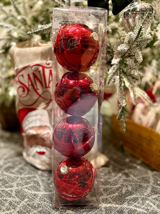 4 PACK HIGH SHINE RED BELLS