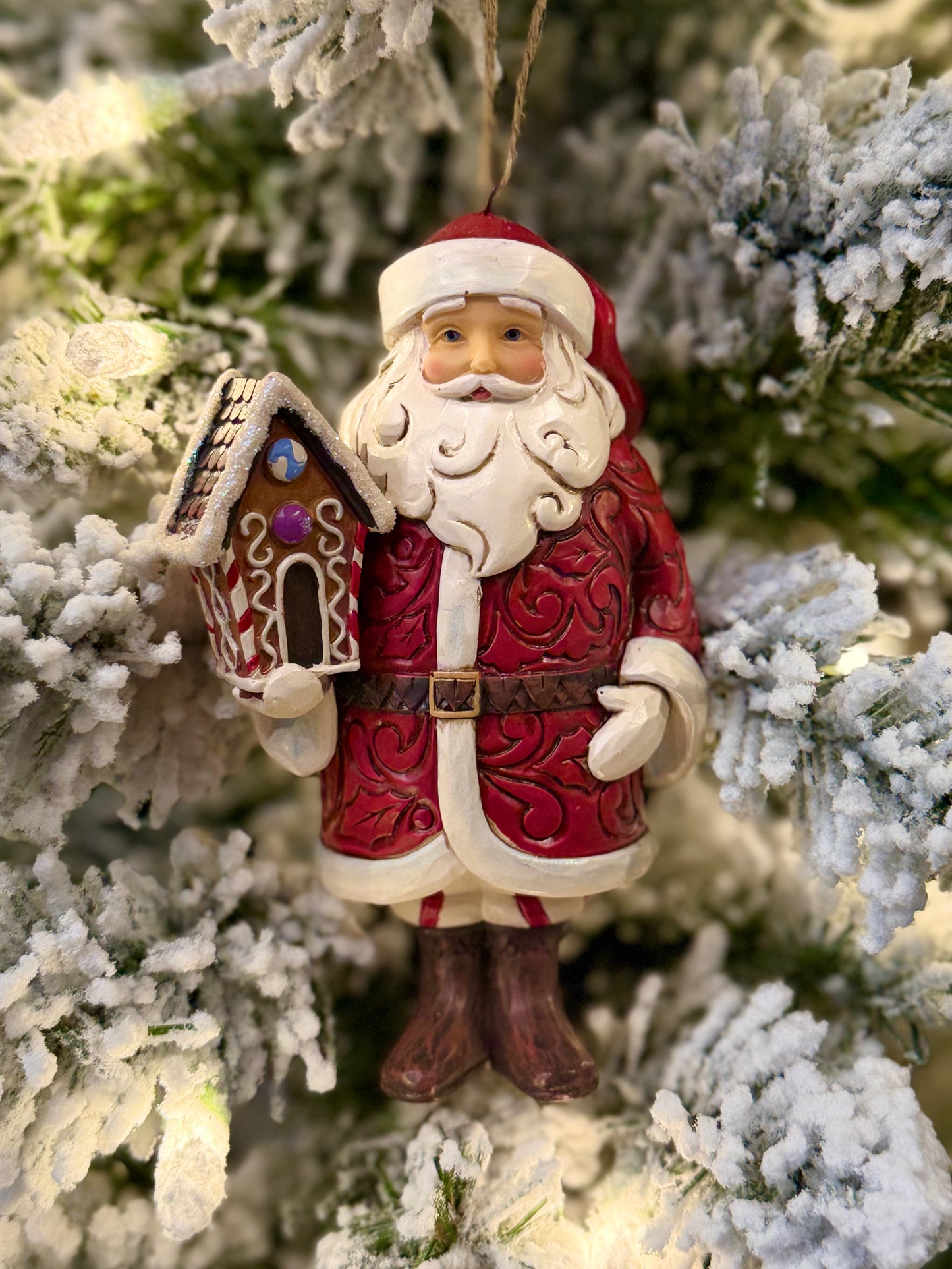 JIM SHORE HWC - GINGERBREAD SANTA HANGING ORNAMENT 6017270