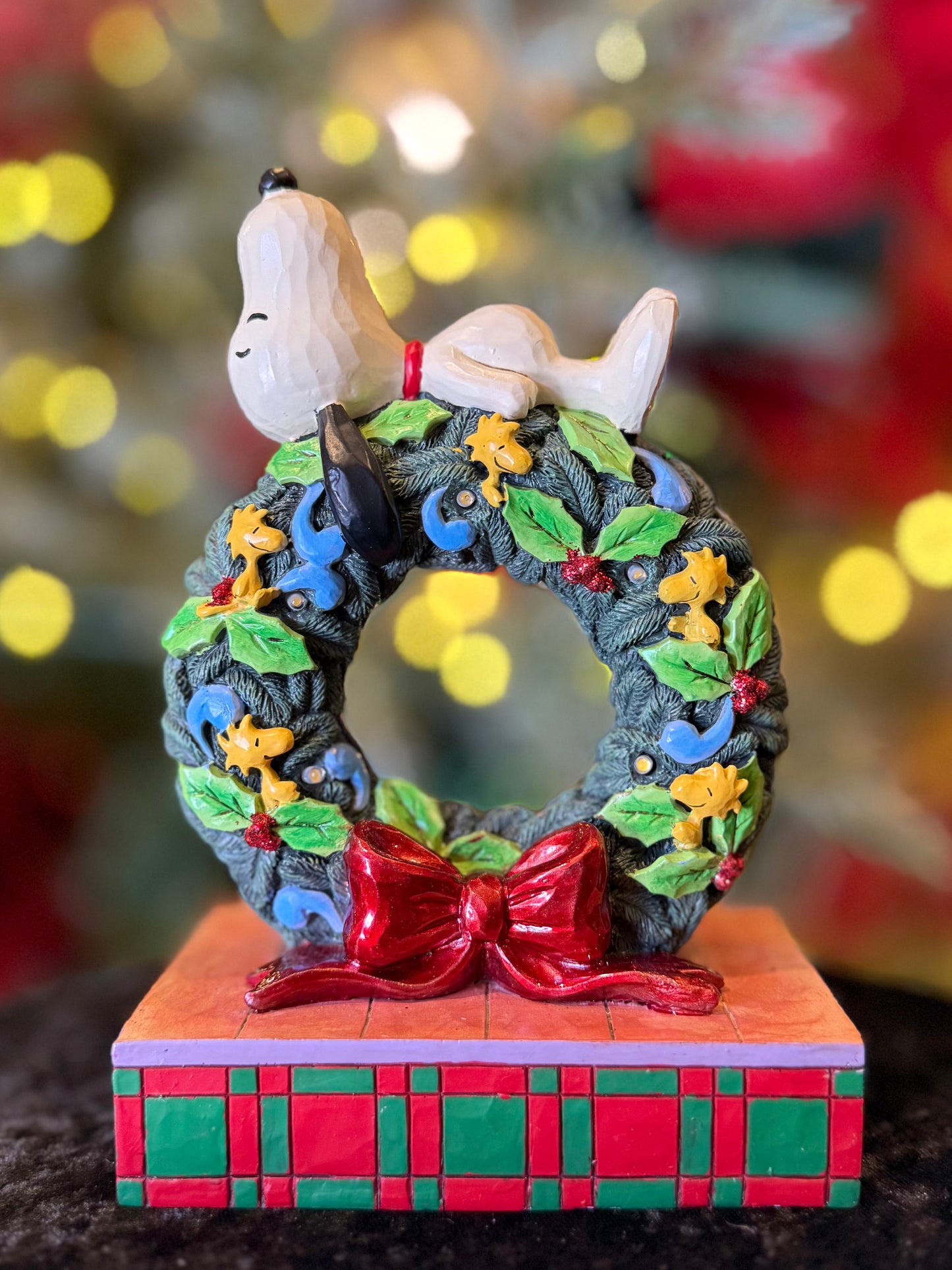 JIM SHORE PEANUTS SNOOPY LED WREATH 6017242