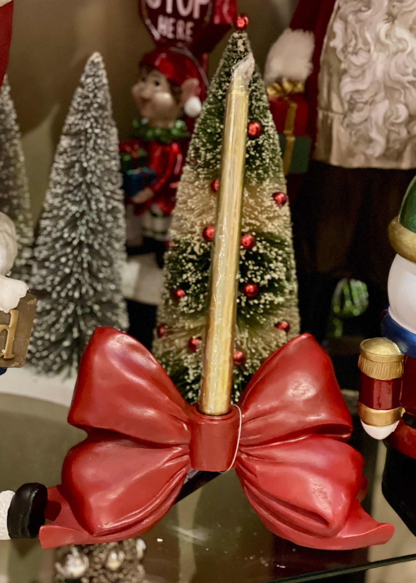 Red Bow Candle Holder SXA909