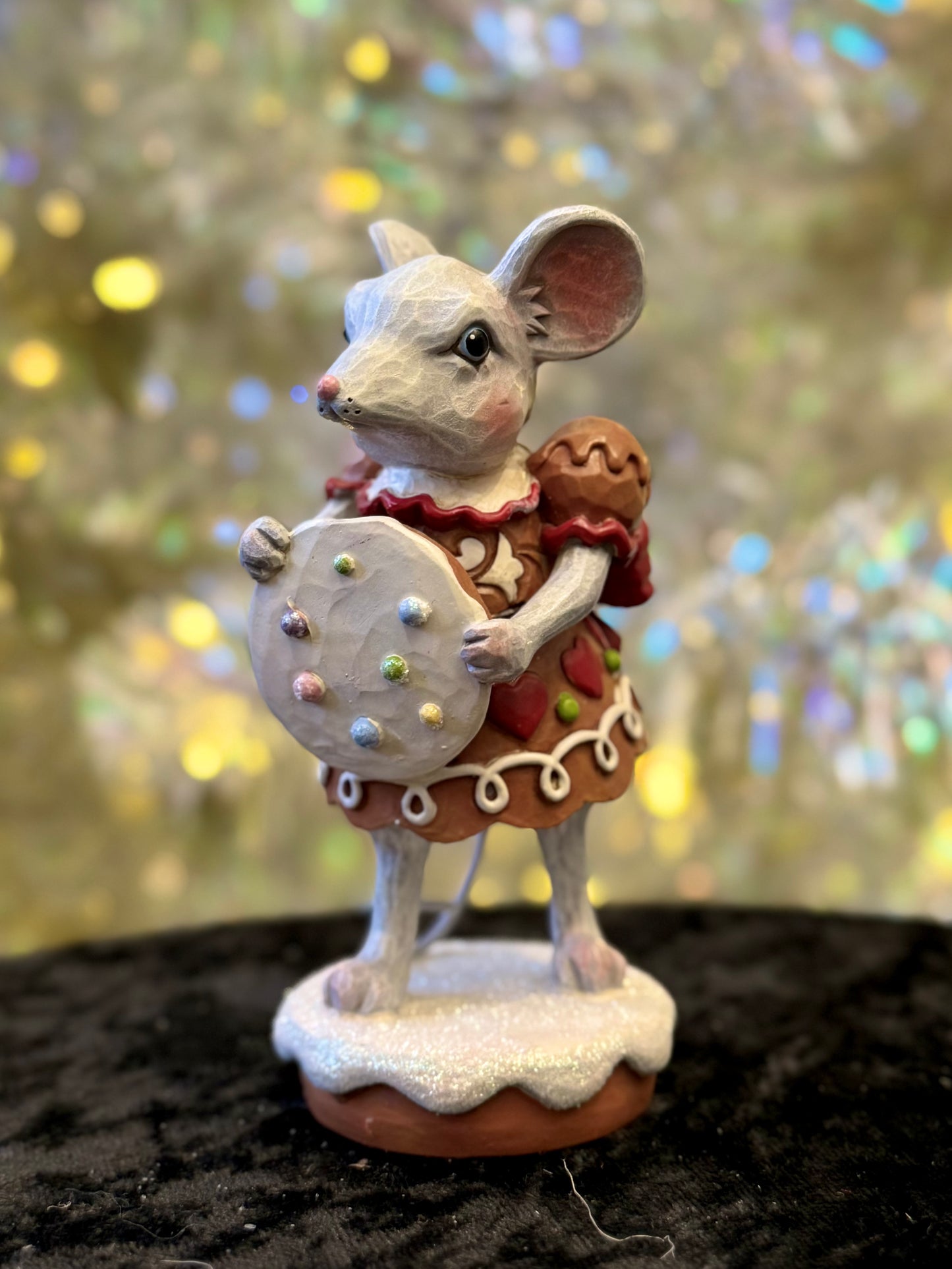JIM SHORE GINGERBREAD CHRISDMTAS CHRISTMAS MOUSE GIRL WITH COOKIE 6017268