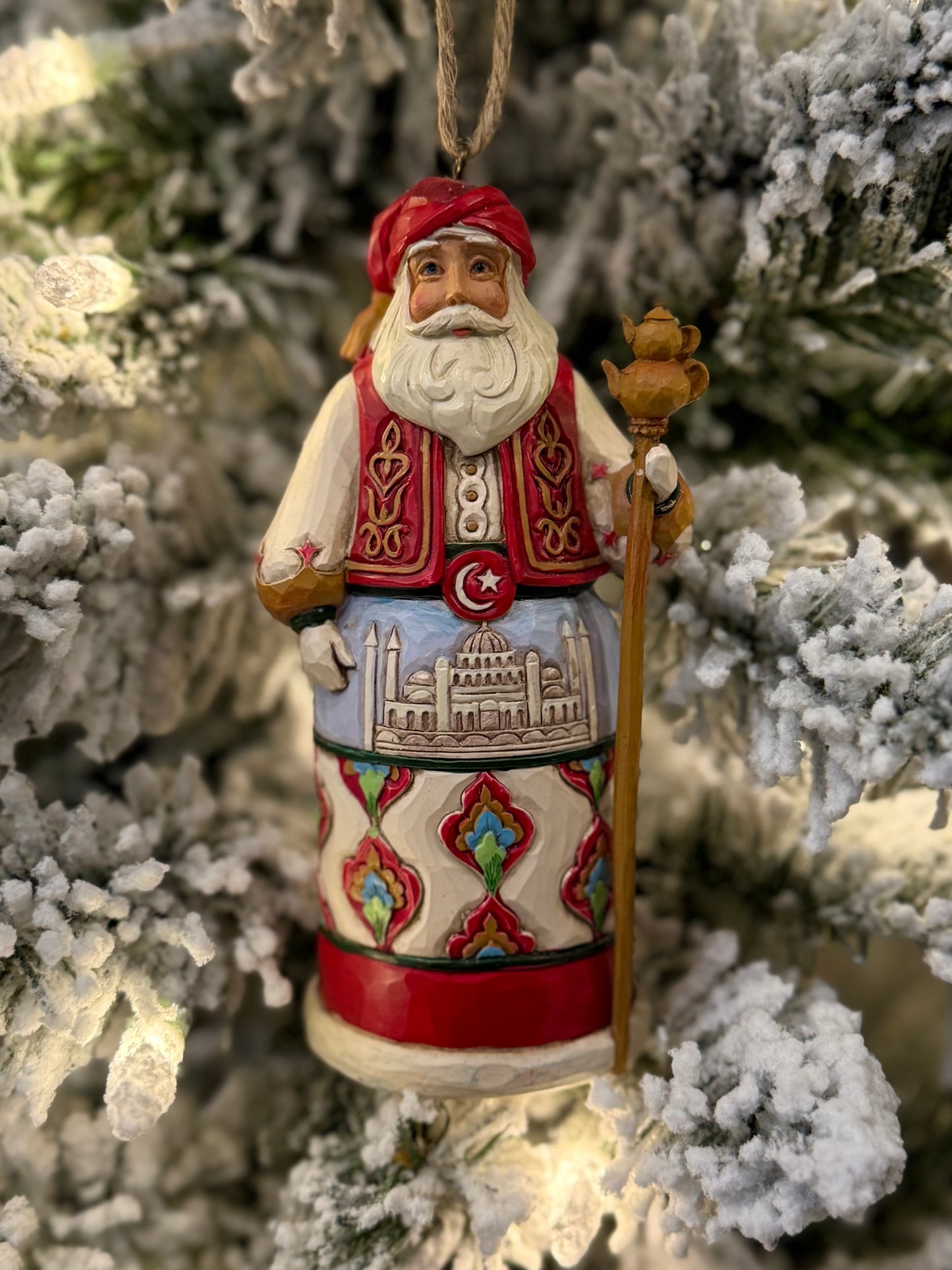 JIM SHORE HWC - TURKISH SANTA HANGING ORNAMENT 6015510