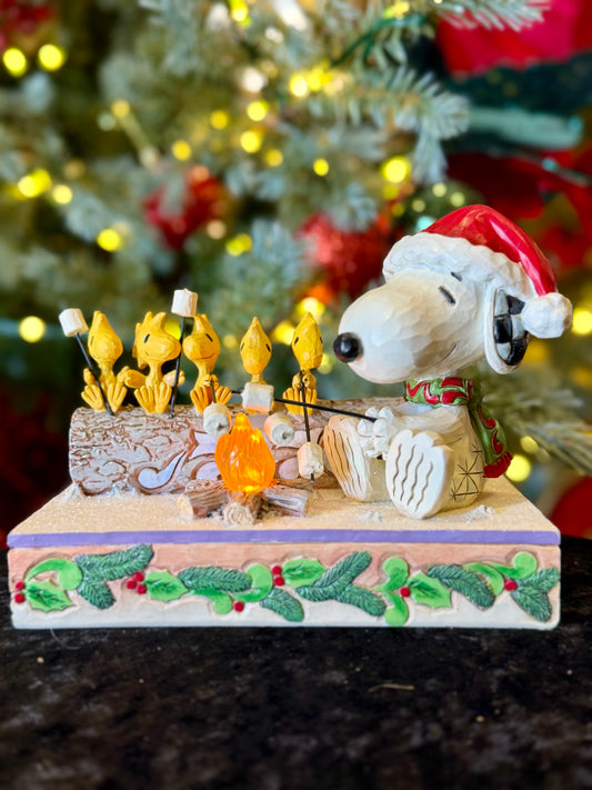 JIM SHORE PEANUTS - SNOOPY & WOODSTOCK ROASTING MARSHMALLOWS LED 6017235