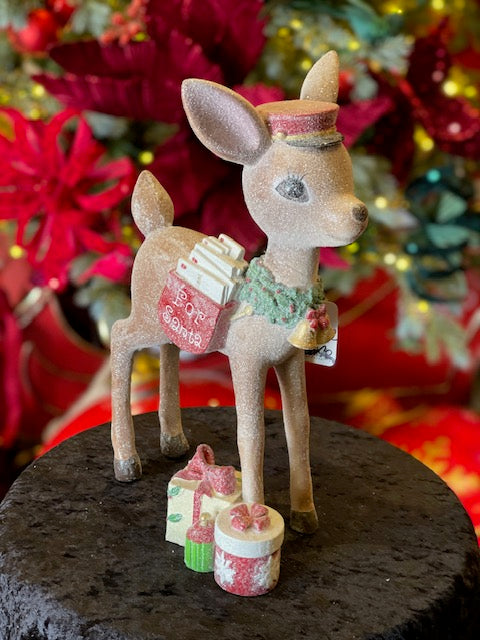 SET OF 2 VINTAGE STYLE FROSTED REINDEER 4519141