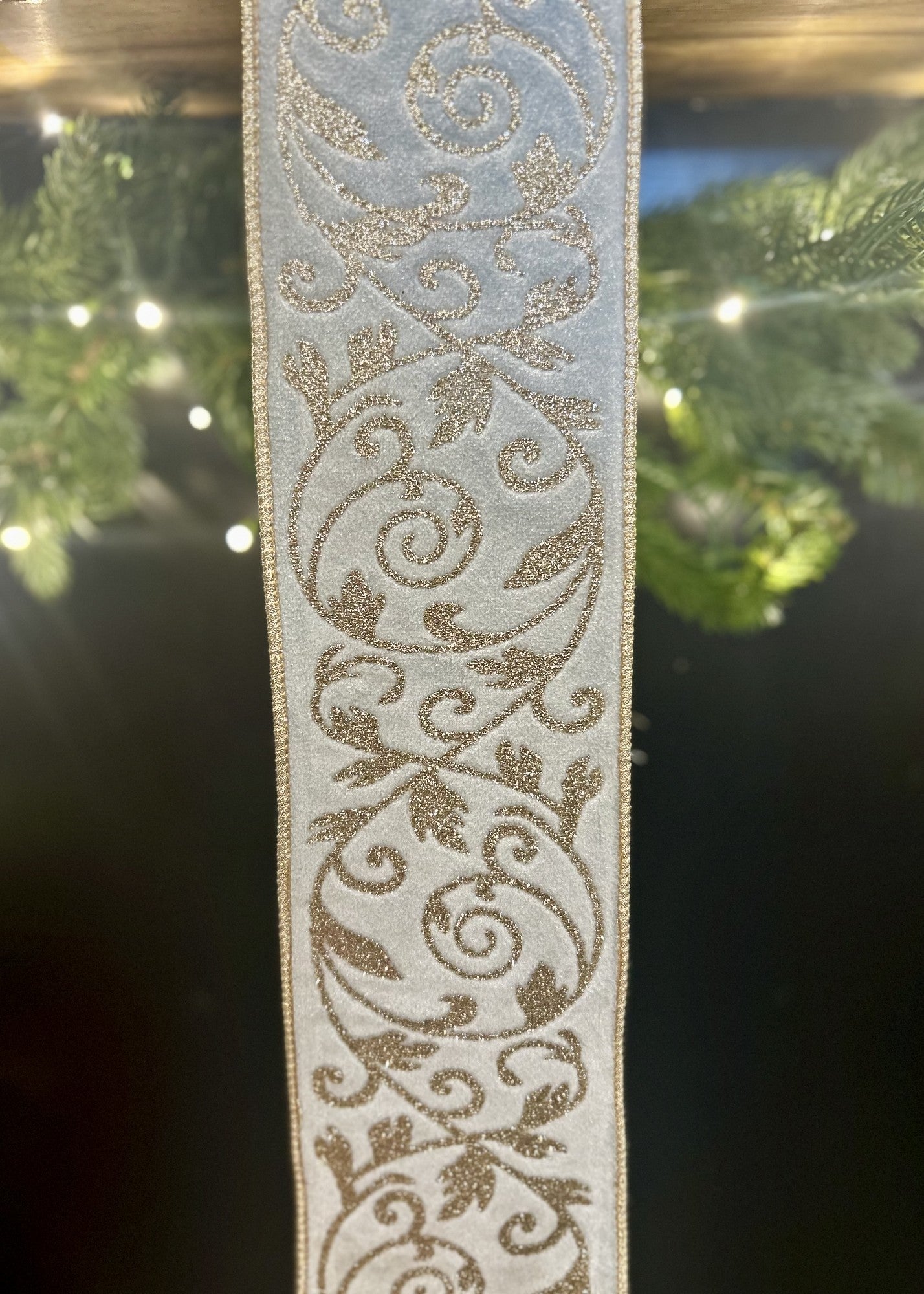 100mm Blue Versaille Ribbon SOM454