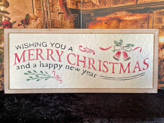 WISHING YOU EMBOSSED METAL FRAMED WALL ART 4154226