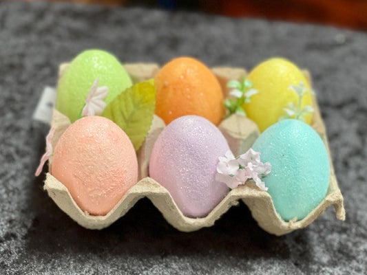BRIGHT EASTER EGGS IN CARTON 6PC HJA050