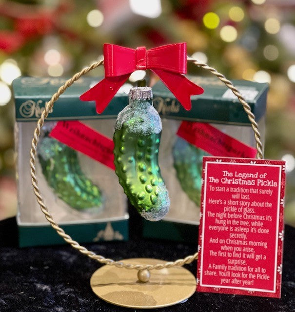 CHRISTMAS PICKLE GLASS ORNAMENT 60334